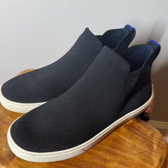 Rothy's Black Chelsea High Top Sneaker Boots Pull On Comfort Women Sz. W7.5 - Picture 3 of 13